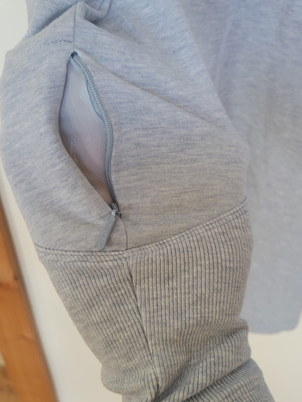 Athleta Dress-Light Gray Long Sleeve Tunic Dress With Hidden Pocket - Picture 3 of 5